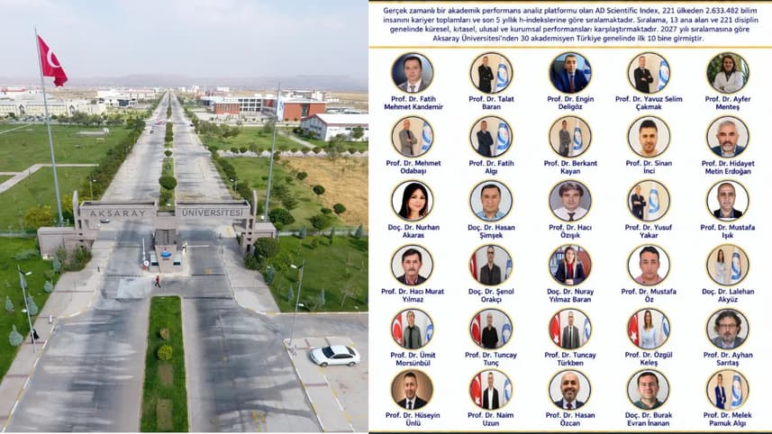 ASÜ’den 30 akademisyen Türkiye’de ilk 10 bin bilim insanı arasında