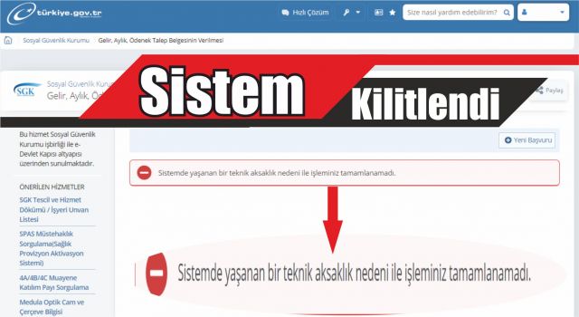 Sistem Kilitlendi