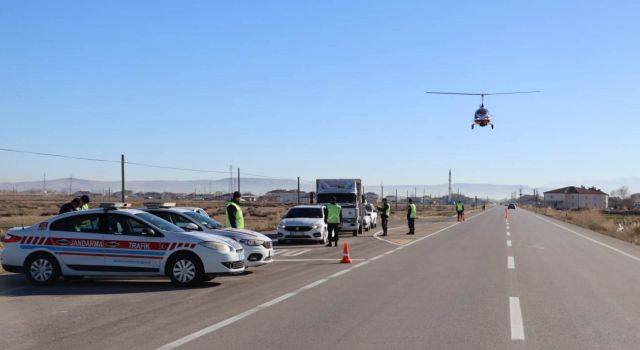 Jandarmadan Havadan ve Karadan Trafik Denetimi