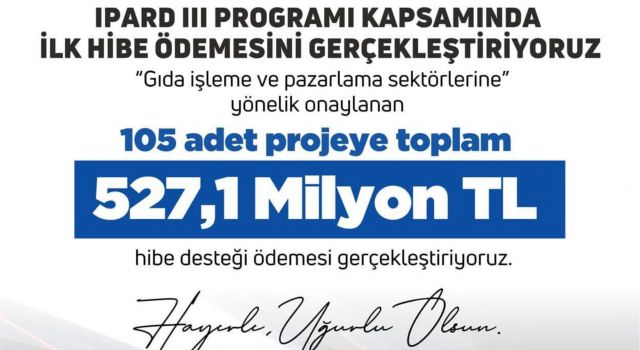 Gıda İşleme Ve Pazarlama Sektörüne Yarım Milyarlık Hibe