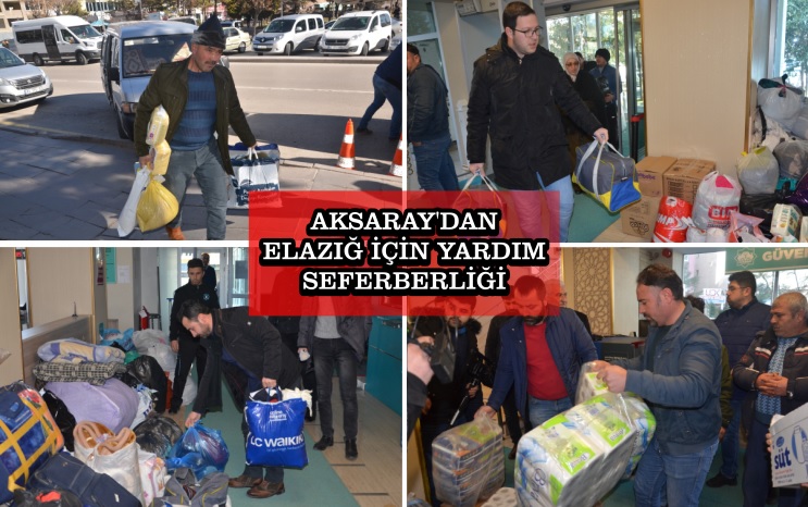 Aksaray’dan Elazığ İçin Yardım Seferberliği