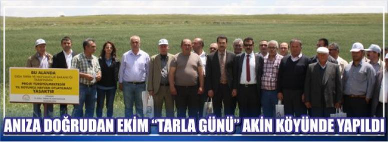 Anıza Doğrudan Ekim “Tarla Günü” Akin Köyünde Yapıldı