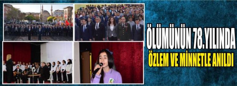 Ölümünün 78’inci Yılında Özlem Ve Minnetle Anıldı