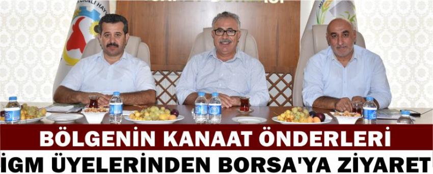 Bölgenin Kanaat Önderleri İgm Üyelerinden Borsa’ya Ziyaret