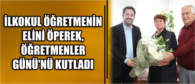 İlkokul Öğretmenin Elini Öperek, Öğretmenler Günü’nü Kutladı