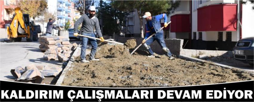 Kaldırım Çalışmaları Devam Ediyor