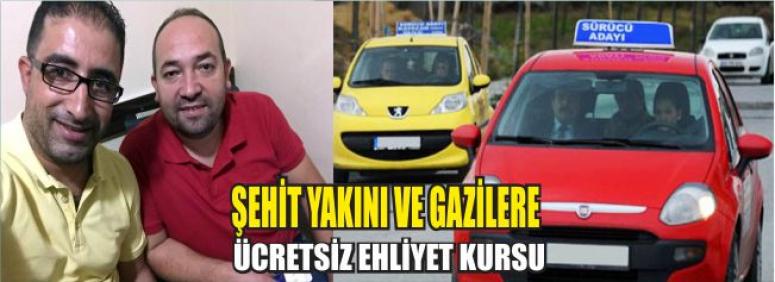 Şehit Yakını Ve Gazilere Ücretsiz Ehliyet Kursu