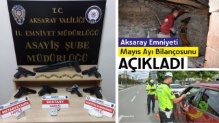 Aksaray Emniyeti Mayıs Ayı Bilançosunu Açıkladı