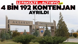 12 Fakülte ve Altı MYO İçin 4 Bin 192 Kontenjan Ayrıldı