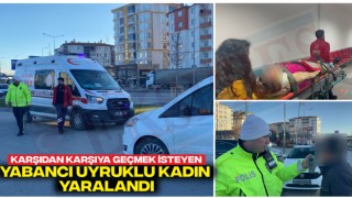 Karşıdan Karşıya Geçmek İsteyen Yabancı Uyruklu Kadın Yaralandı