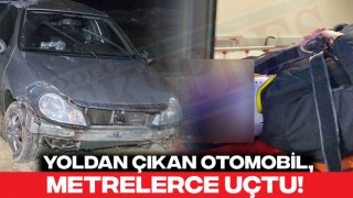 Yoldan Çıkan Otomobil, Metrelerce Uçtu!