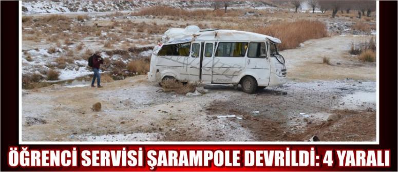 Öğrenci Servisi Şarampole Devrildi: 4 Yaralı